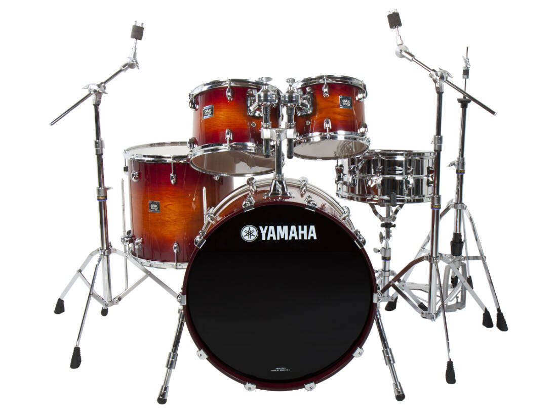 Yamaha Oak Custom 5Piece Drum Kit Amber Sunburst Long &
